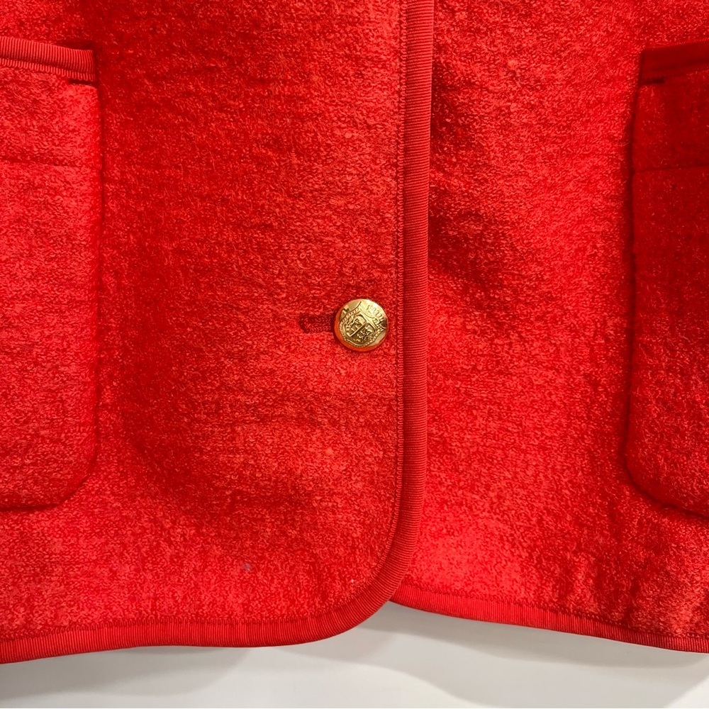 TALBOTS BERKSHIRE WOOL BLEND CROP JACKET DARK CLEMENTINE ORANGE PLUS SIZE 16W - Picture 7 of 9